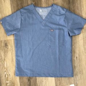 FIGS Blue Scrub Top Small